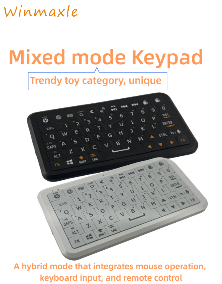 モーションセンサーマウス付きの小型キーボード
