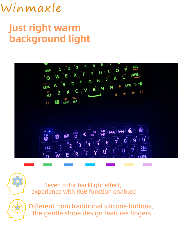 モーションセンサーマウス付きの小型キーボード