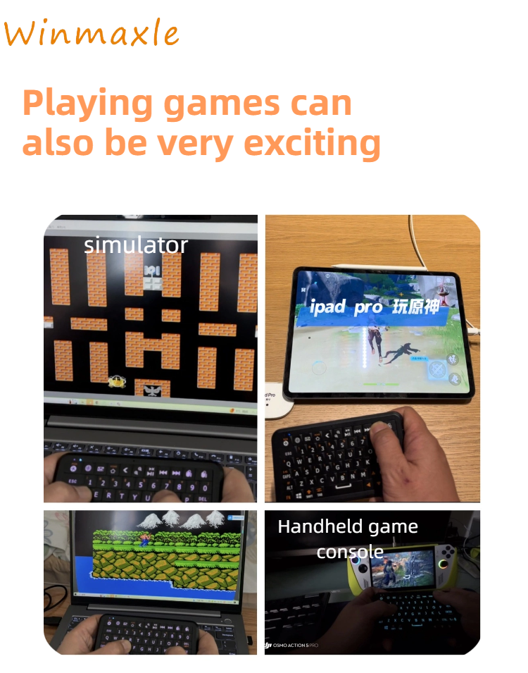 モーションセンサーマウス付きの小型キーボード
